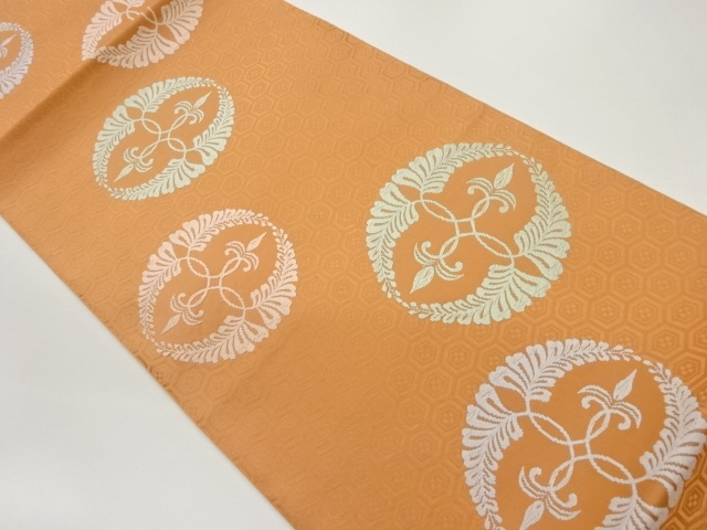 JAPANESE FUKURO OBI / WOVEN FLORAL PLANTS